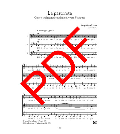 La pastoreta - Cor (SSA) - Digital