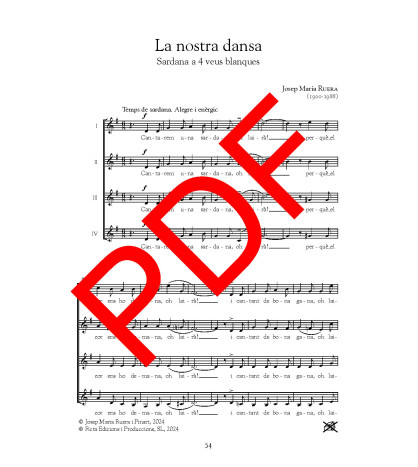 La nostra dansa - Cor (SSAA) - Digital