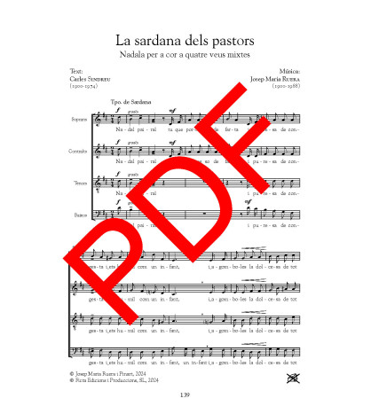 La sardana dels pastors - Cor (SATB) - Digital