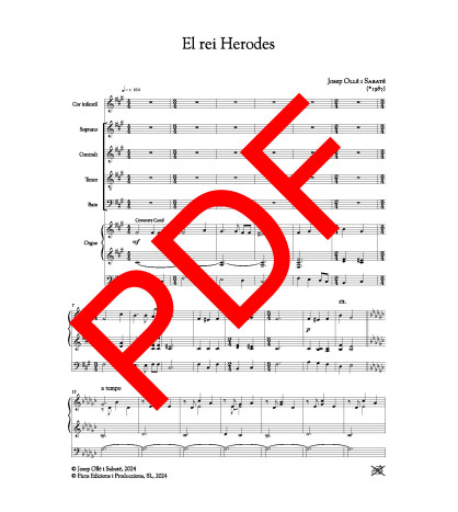 El rei Herodes - (SATB i orgue) - Digital