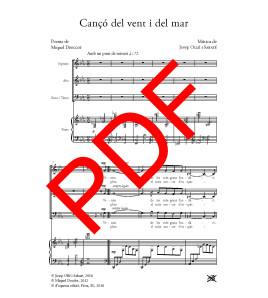 Cançó del vent i el mar - Cor (SAT/B i piano) - Digital
