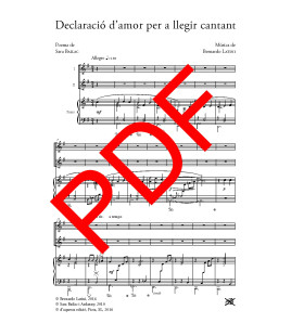 Declaració d'amor per a llegir cantant - dues veus iguals i piano - Digital