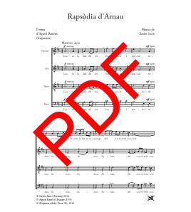 Rapsòdia d'Arnau - Choir (SATB) - Xavier Sans