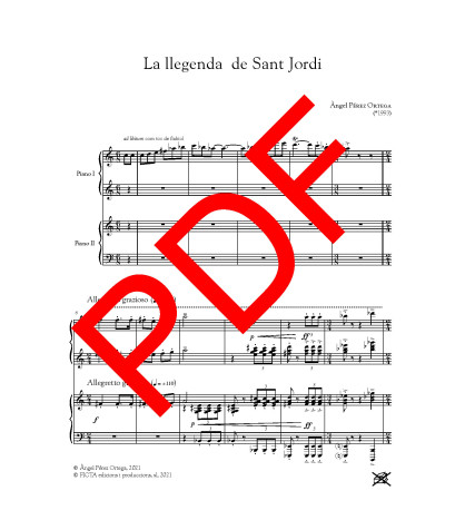 La llegenda de Sant Jordi (per a piano a quatre mans)