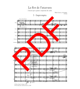 La flor de l'Atzavara (Concert per a piano i orquestra de corda) - Digital