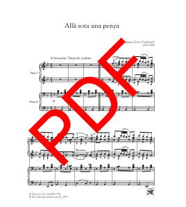 Allà sota una penya (per a piano a quatre mans) - Digital