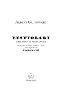 Bestiolari (suite per a El cant de la terra 2027) - Cor (SA) i piano - Digital