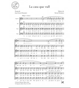 La casa que vull - Cor (SATB) - Xavier Pastrana - Salvat-Papasseit