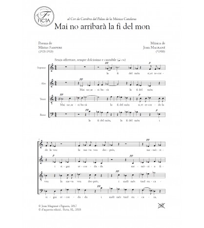 Mai no arribarà la fi del mon - Cor (SATB)