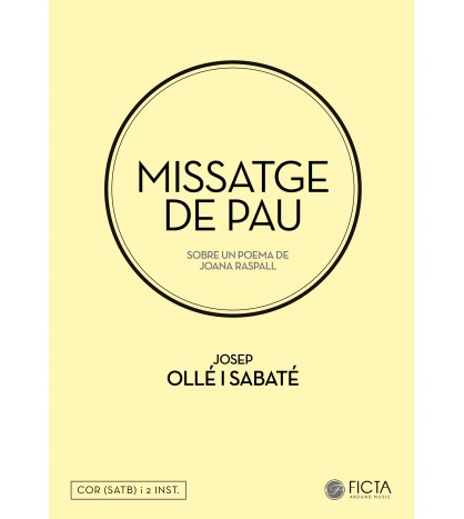 Missatge de pau - Cor (SATB), violoncel i copes