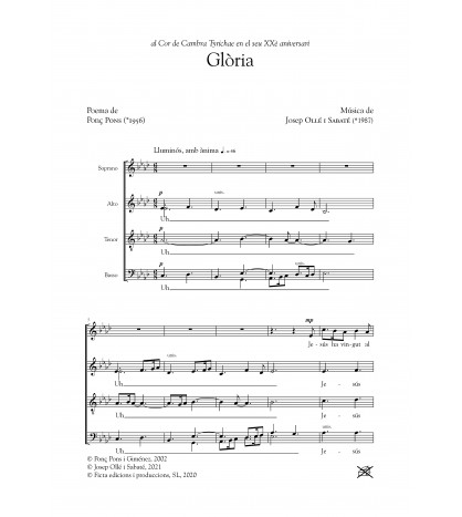 Glòria - Cor SATB