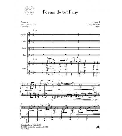 Poema de tot l'any - Cor (SATB) i piano