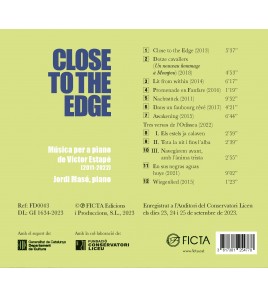 Close to the edge (CD) - Víctor Estapé / Jordi Masó