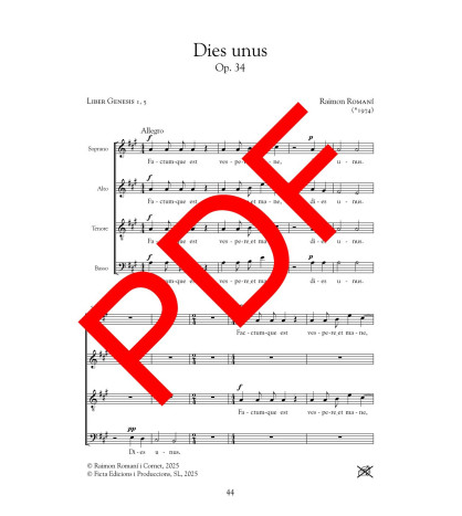 Dies unus - Cor (SATB) - Digital