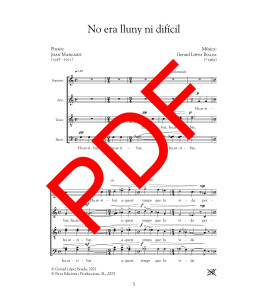 No era lluny ni difícil - Cor (SATB) - Digital