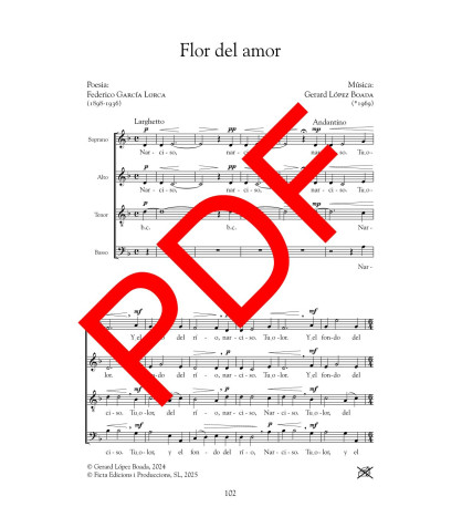 Flor del amor - Cor (SATB) - Digital
