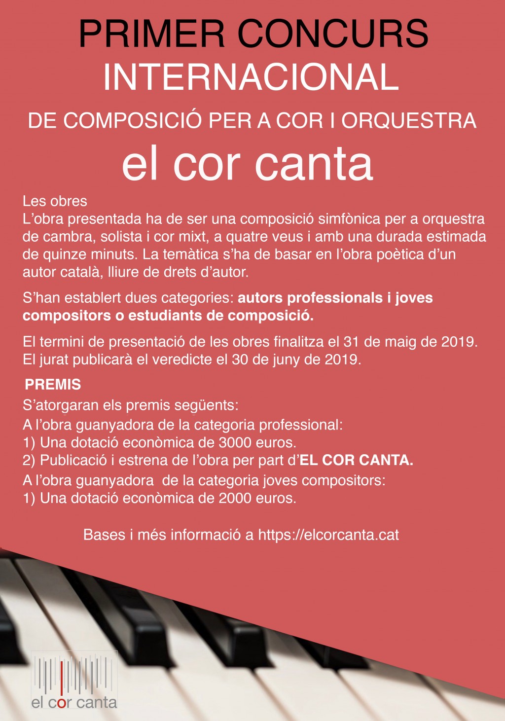 Concurs Internacional de Composició per a Cor i Orquestra EL COR CANTA