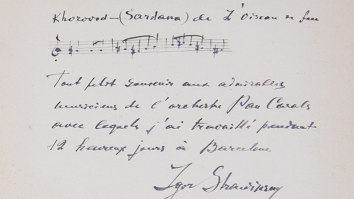 Igor Stravinsky's sardana award