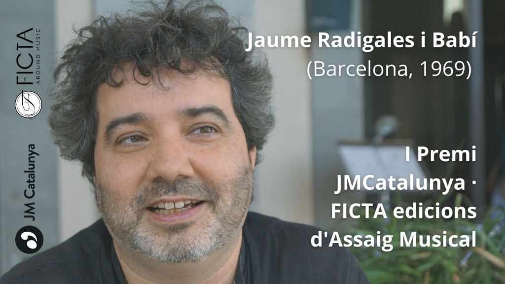 Jaume Radigales guanya el I Premi JMCatalunya · FICTA edicions d'Assaig Musical