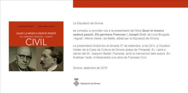 Dues oportunitats per descobrir l'obra per a piano de Francesc Civil