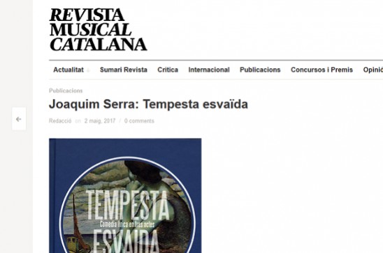 Tempesta esvaïda a la Revista Musical Catalana 
