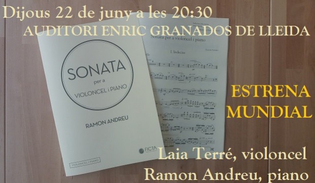 Ramon Andreu estrena la seva sonata per a violoncel i piano