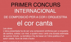 Concurs Internacional de Composició per a Cor i Orquestra EL COR CANTA