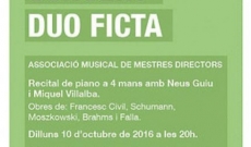 Hoy el Duo Ficta estrena Francesc Civil en Barcelona